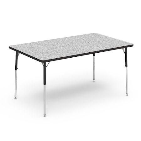 Virco 60 in. W, 36 in. L, 22-30 in. H, Grey Nebula Top / Black Edge 483660